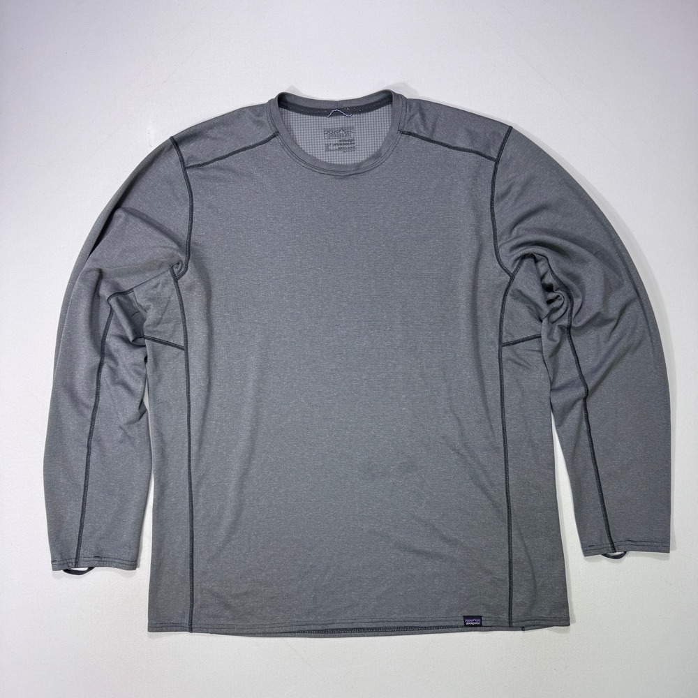 Patagonia Capilene Midweight Baselayer Mens XL Gray Polartec STY44425 Hiking